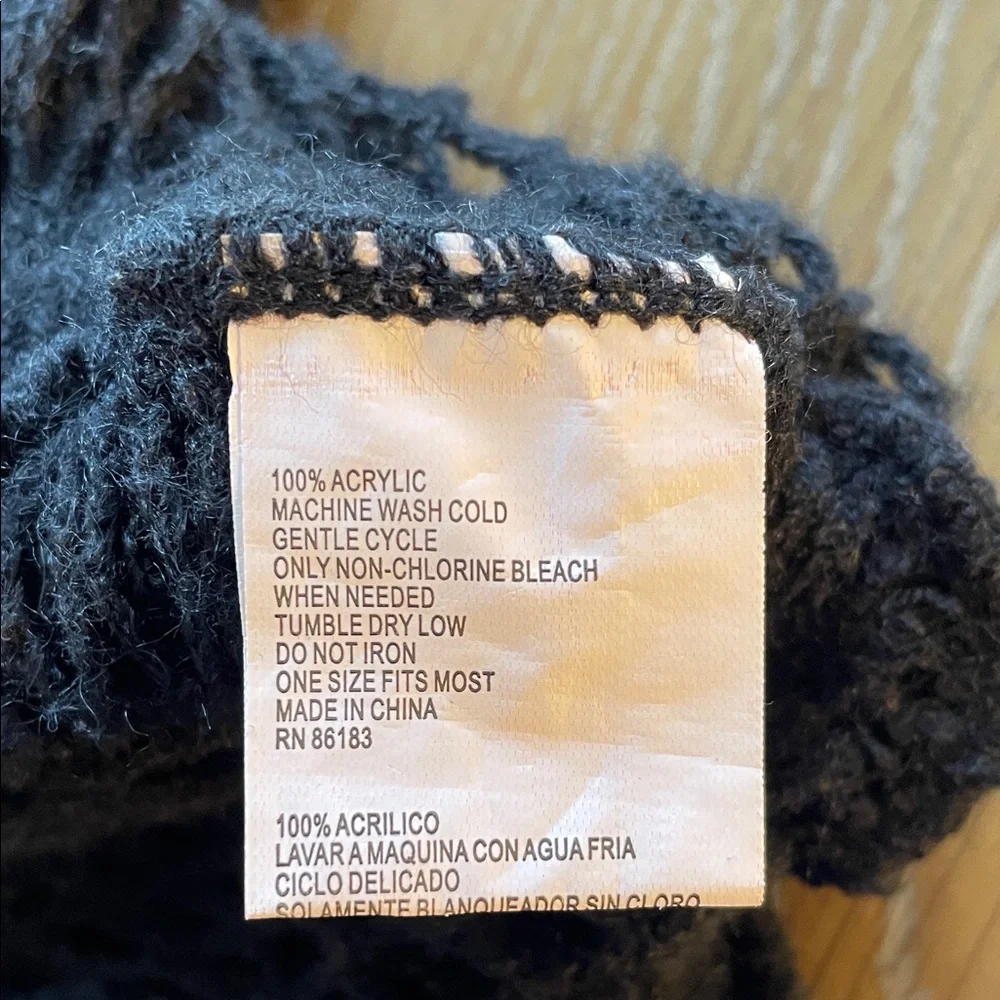 Black Knit Infinity Scarf